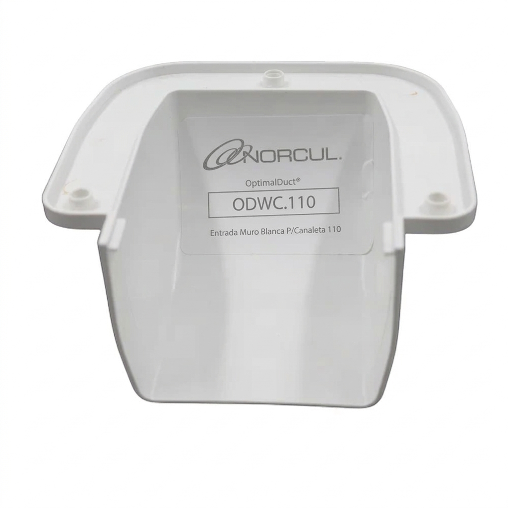 Entrada a pared para Canaleta Blanco 110mm, OPTIMAL DUCT - ODWC.110