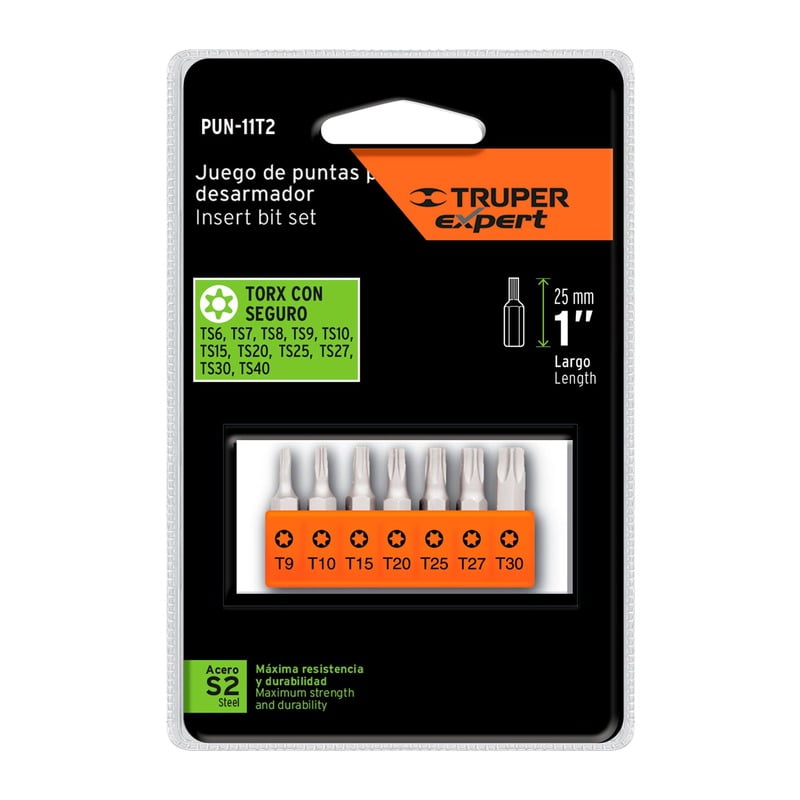 Juego de puntas Torx combinadas, 1', 7 piezas, Expert - P7-15T / 17795