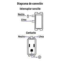 Placa armada con contacto y 2 interruptores sencillos, Basic - PA-APCO-B2 / 25081 Placa armada con contacto y 2 interruptores sencillos, Basic - PA-APCO-B2 / 25081