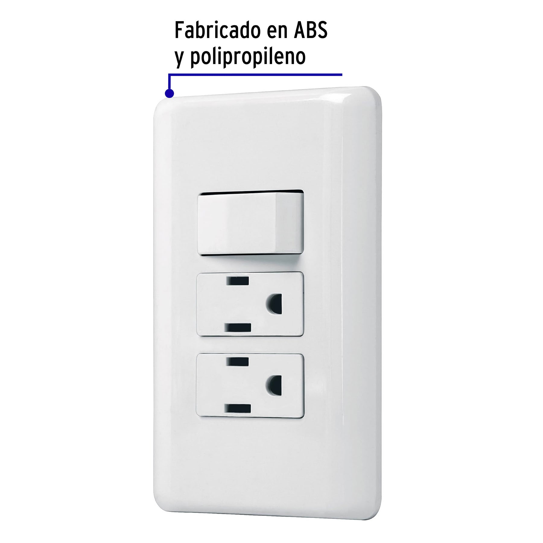 Placa armada 2 contactos e interruptor sencillo, Basic - PA-APCO-B3 / 25079 Placa armada 2 contactos e interruptor sencillo, Basic - PA-APCO-B3 / 25079