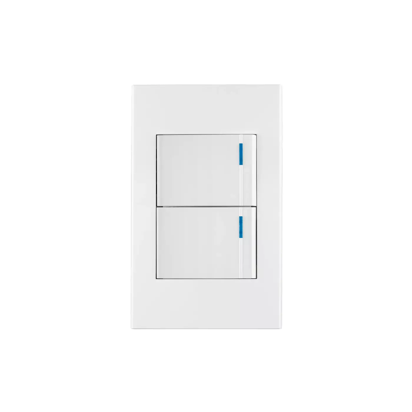 Placa armada 2interruptores 1de 3vías,1.5mod,Española blanco PA
