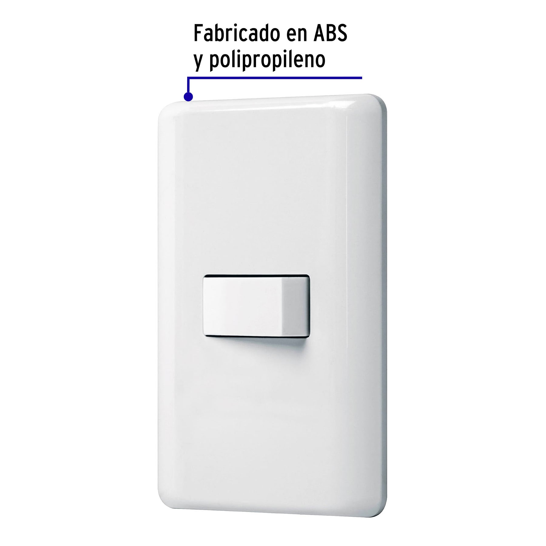 Placa armada con 1 interruptor sencillo, Volteck Basic - PA-APSE-B / 25078 Placa armada con 1 interruptor sencillo, Volteck Basic - PA-APSE-B / 25078