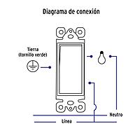 Placa armada con interruptor sencillo Classic - PA-APSE-CLP / 40017