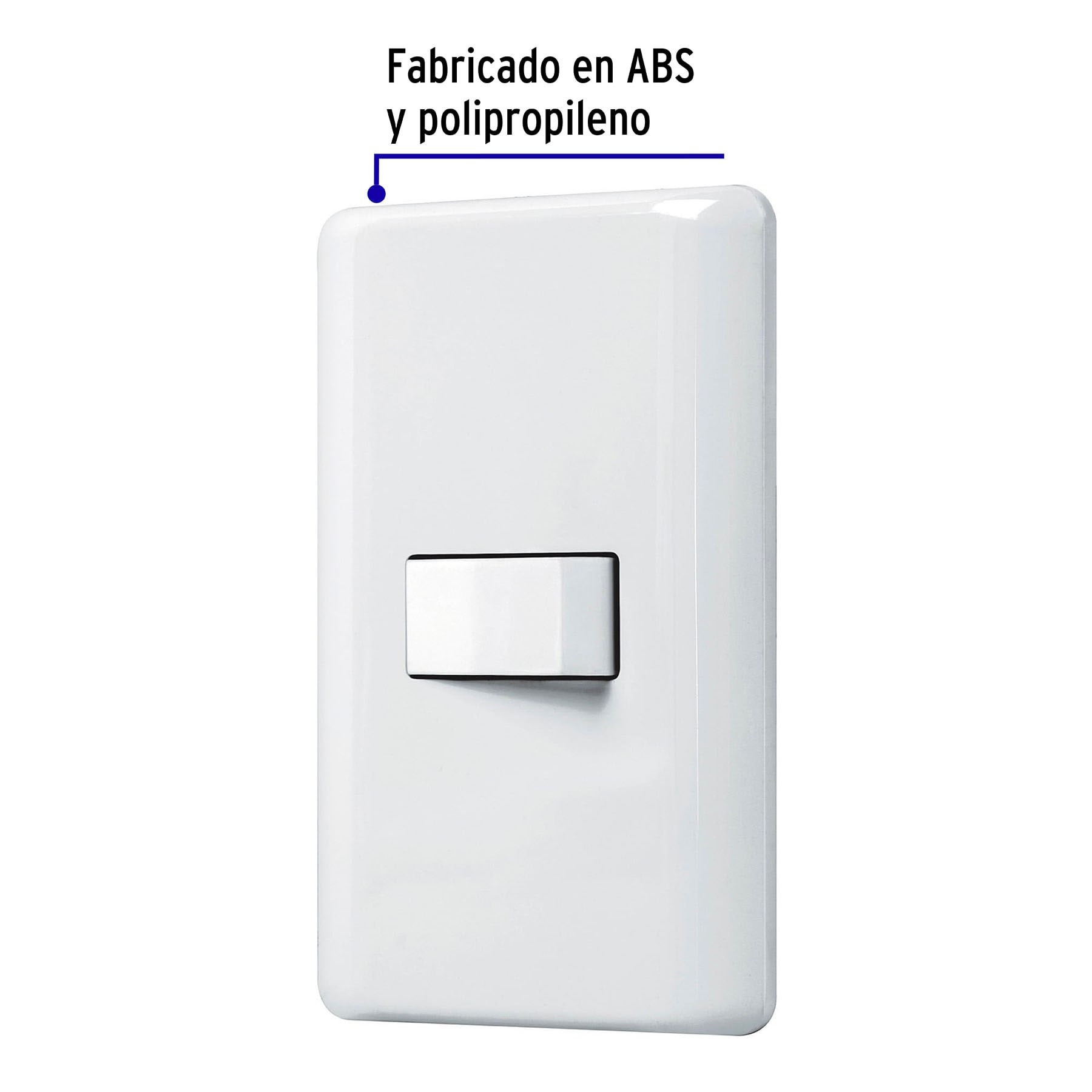 Placa armada con 1 interruptor de 3 vías, Volteck Basic - PA-APSE-EB / 25084 Placa armada con 1 interruptor de 3 vías, Volteck Basic - PA-APSE-EB / 25084