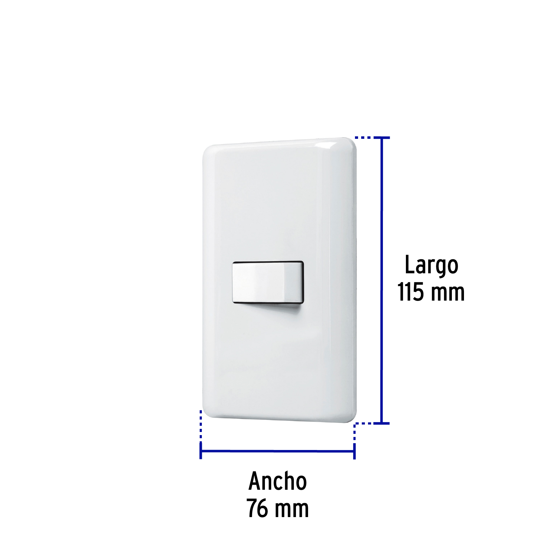 Placa armada con 1 interruptor de 3 vías, Volteck Basic - PA-APSE-EB / 25084 Placa armada con 1 interruptor de 3 vías, Volteck Basic - PA-APSE-EB / 25084