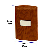 Placa armada 1 interruptor sencillo, madera, línea Italiana - PA-APSE-IM / 49923 Placa armada 1 interruptor sencillo, madera, línea Italiana - PA-APSE-IM / 49923