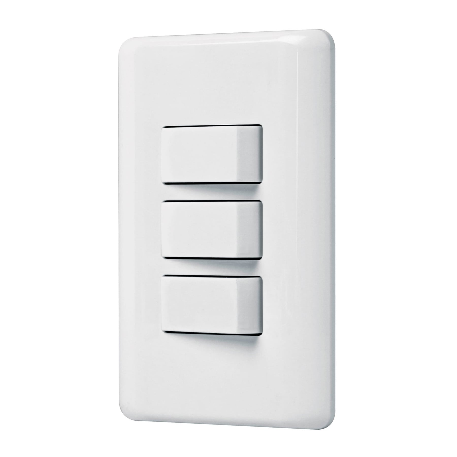 Placa armada con 3 interruptores sencillos, Volteck Basic - PA-APTR-B / 25083
