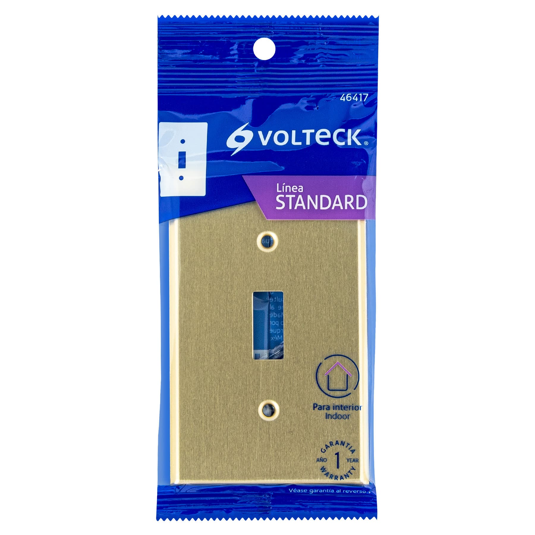 Placa para interruptor vertical, de aluminio, línea Standard - PAAP-S / 46417 Placa para interruptor vertical, de aluminio, línea Standard - PAAP-S / 46417