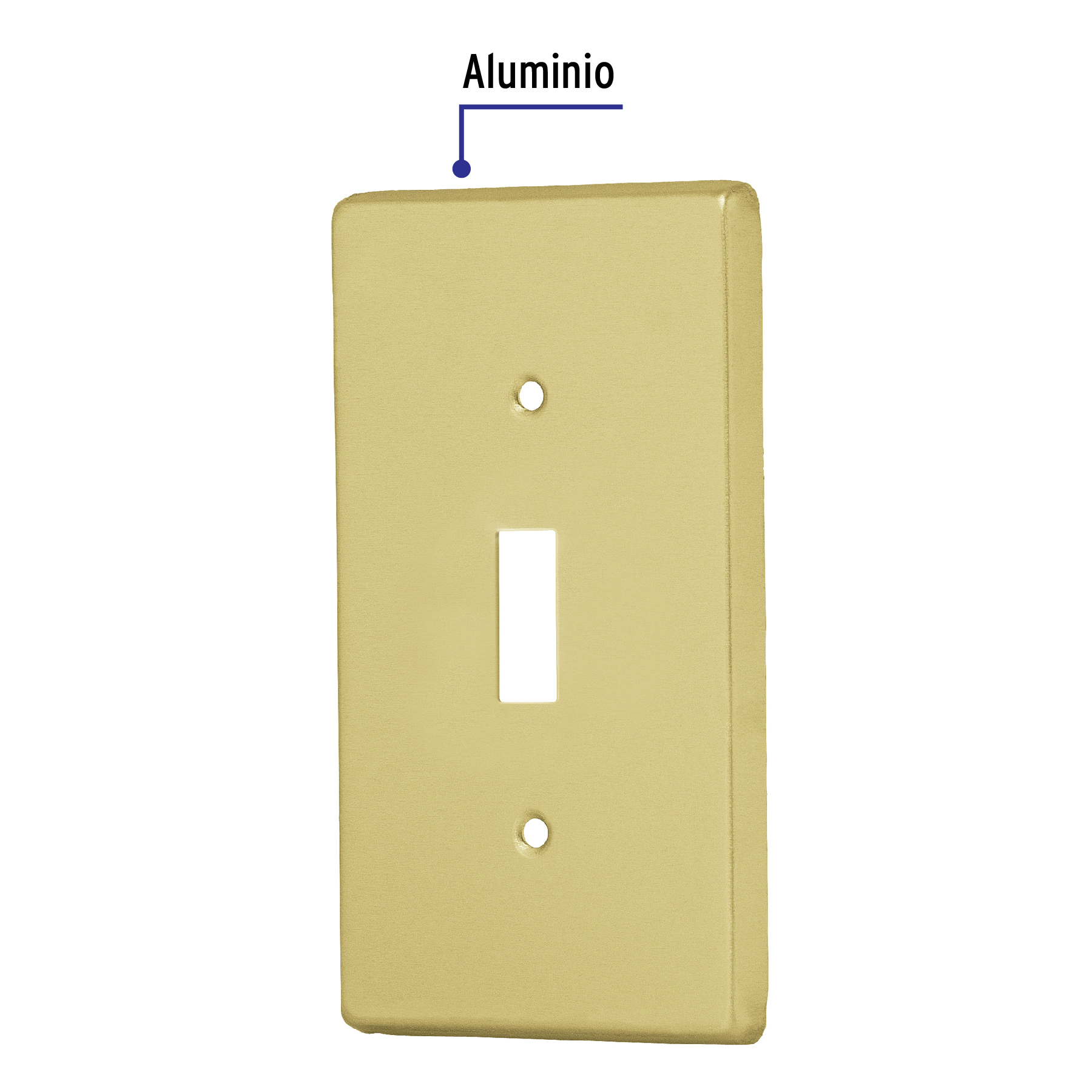 Placa para interruptor vertical, de aluminio, línea Standard - PAAP-S / 46417 Placa para interruptor vertical, de aluminio, línea Standard - PAAP-S / 46417