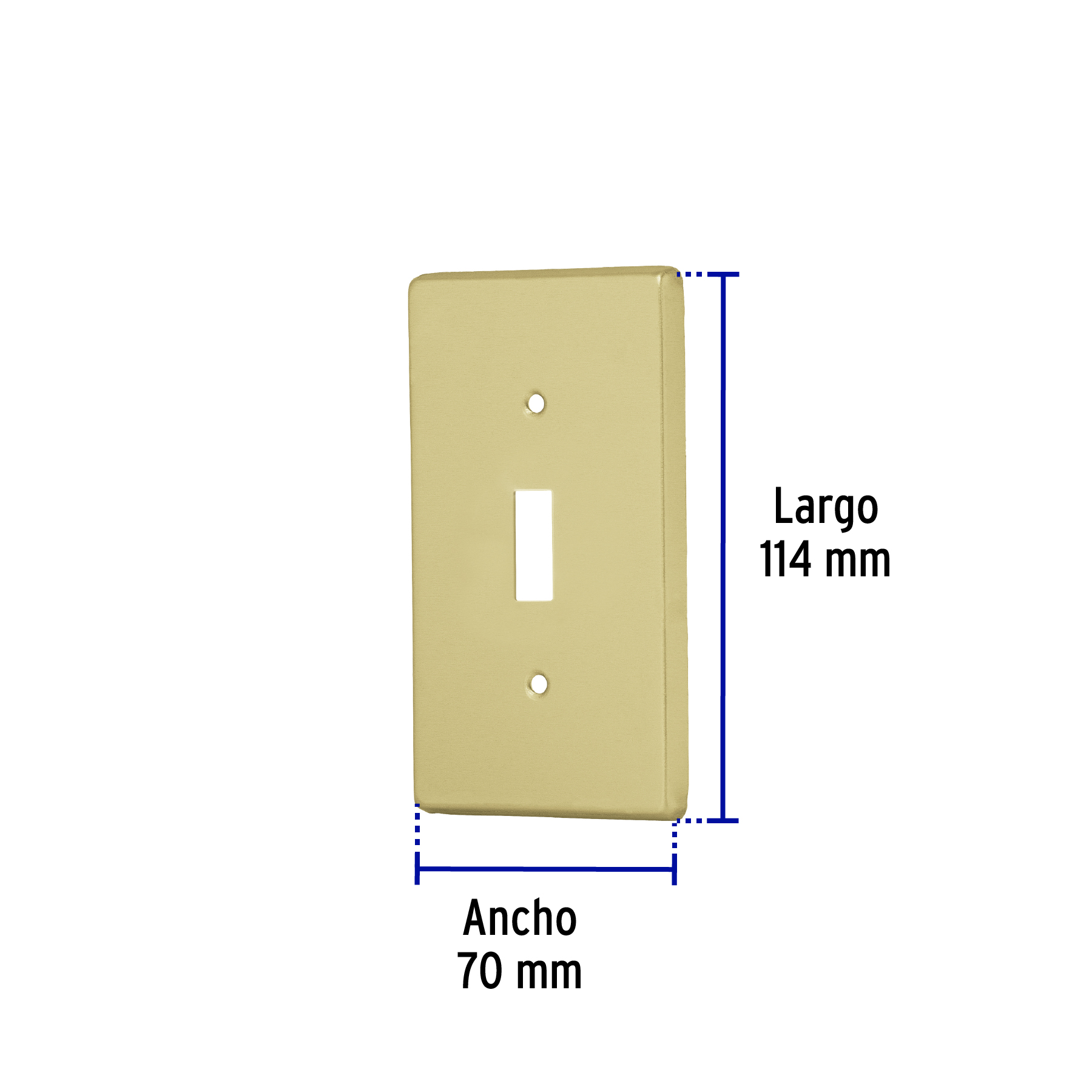 Placa para interruptor vertical, de aluminio, línea Standard - PAAP-S / 46417 Placa para interruptor vertical, de aluminio, línea Standard - PAAP-S / 46417