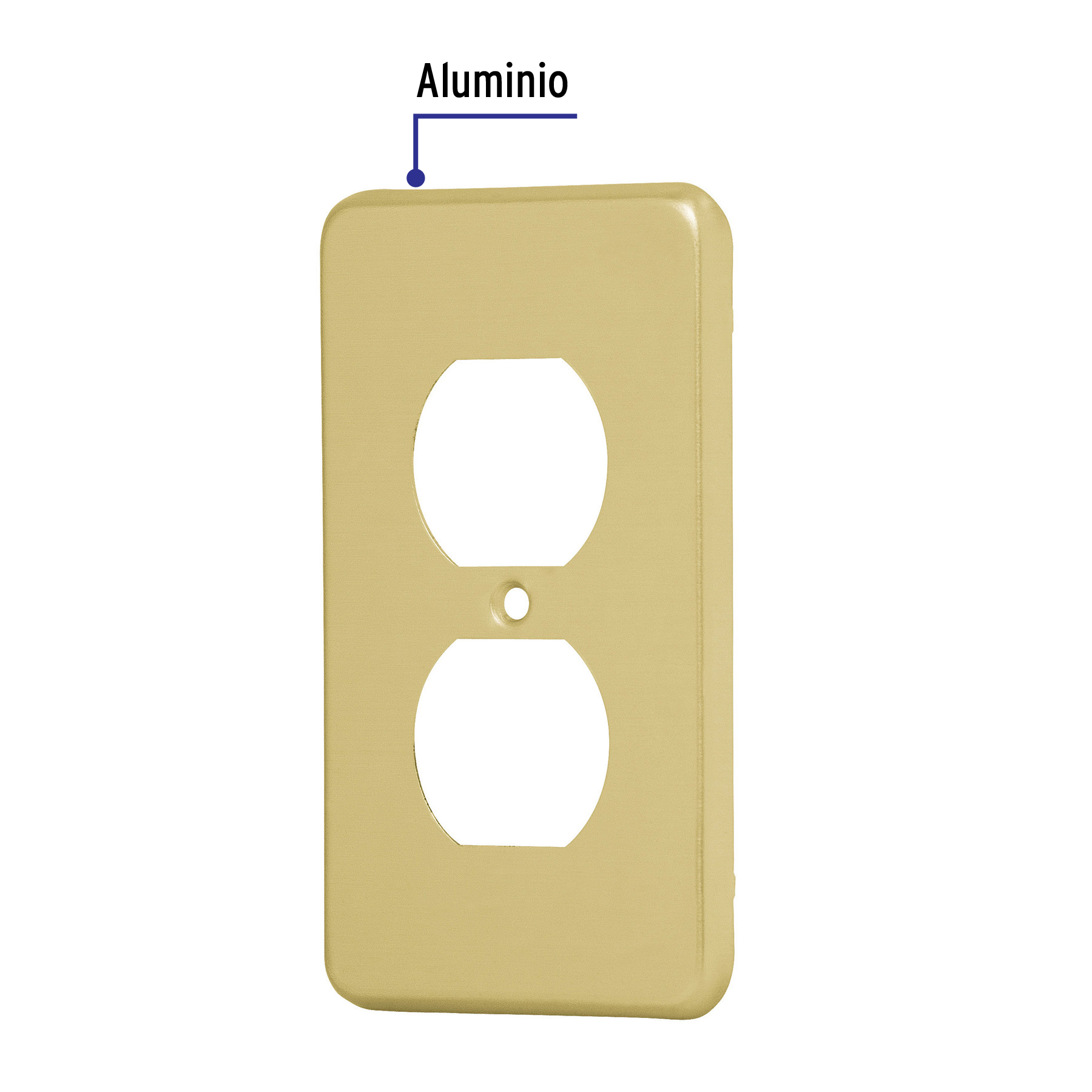Placa dúplex de aluminio, línea Standard - PADO-S / 46408 Placa dúplex de aluminio, línea Standard - PADO-S / 46408