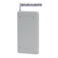 Placa tipo FS ciega, de sobreponer, Volteck - PAFCI-S / 46432 Placa tipo FS ciega, de sobreponer, Volteck - PAFCI-S / 46432
