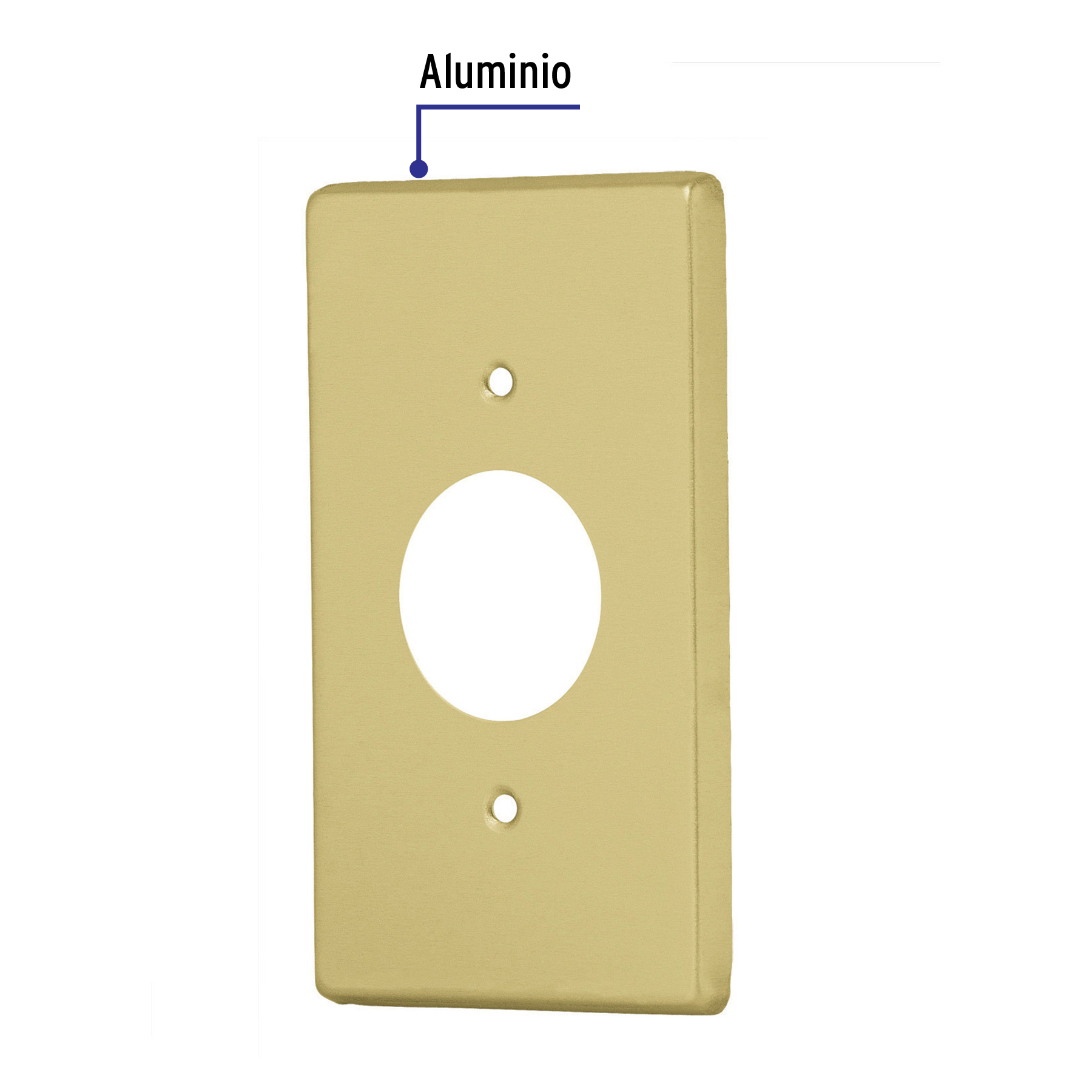 Placa para contacto redondo, de aluminio, línea Standard - PASE-S / 46414 Placa para contacto redondo, de aluminio, línea Standard - PASE-S / 46414