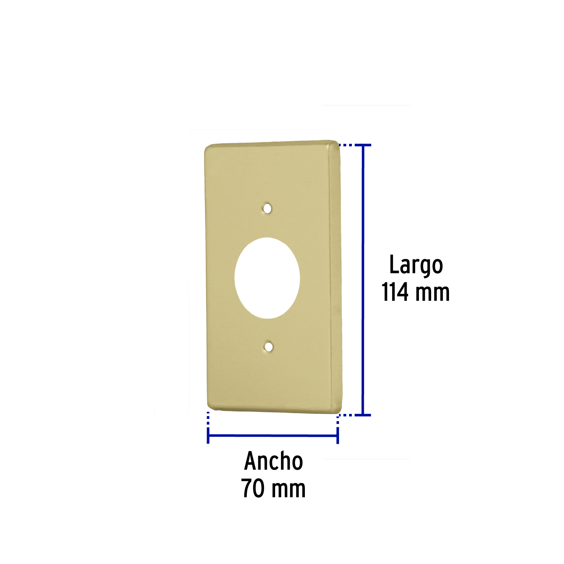 Placa para contacto redondo, de aluminio, línea Standard - PASE-S / 46414 Placa para contacto redondo, de aluminio, línea Standard - PASE-S / 46414