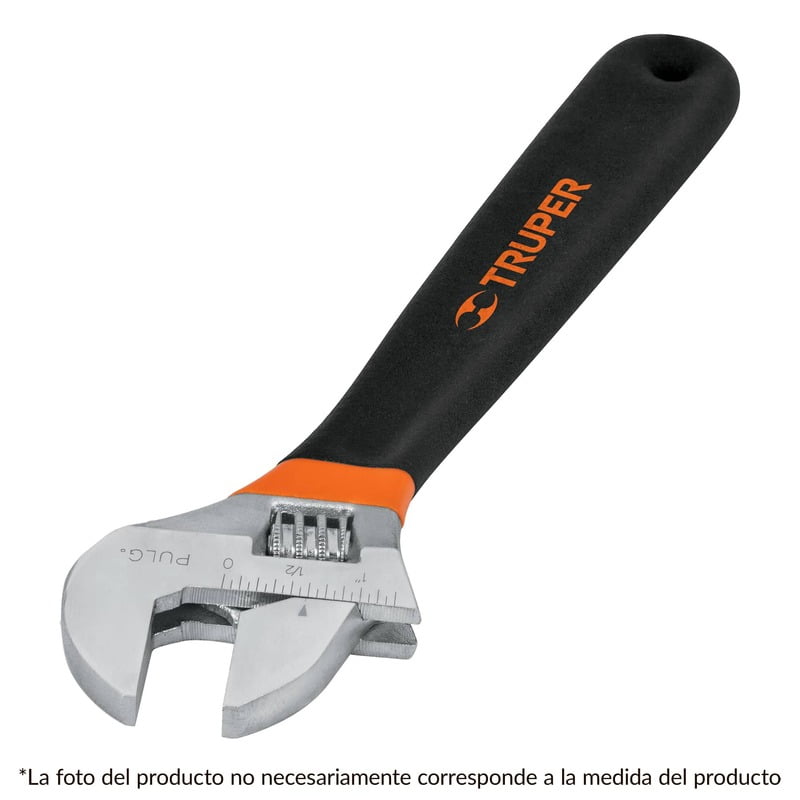 Llave ajustable (perico), cromado 10', mango de PVC - PET-10X / 15511 Llave ajustable (perico), cromado 10', mango de PVC - PET-10X / 15511