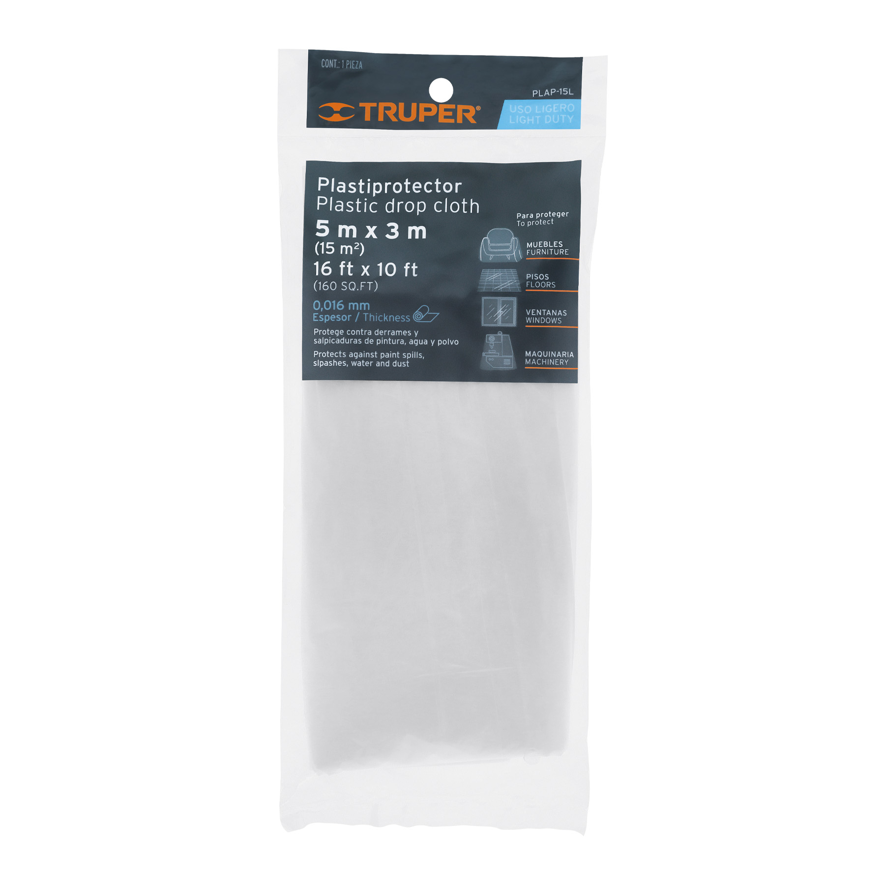 Plastiprotector 15 m2, uso ligero - PLAP-15L / 11109