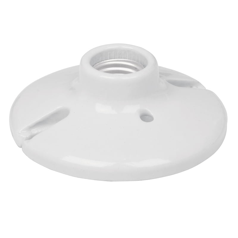 Portalámpara de porcelana, 4-1/2', circular, Volteck - POPO-18 / 46524 Portalámpara de porcelana, 4-1/2', circular, Volteck - POPO-18 / 46524