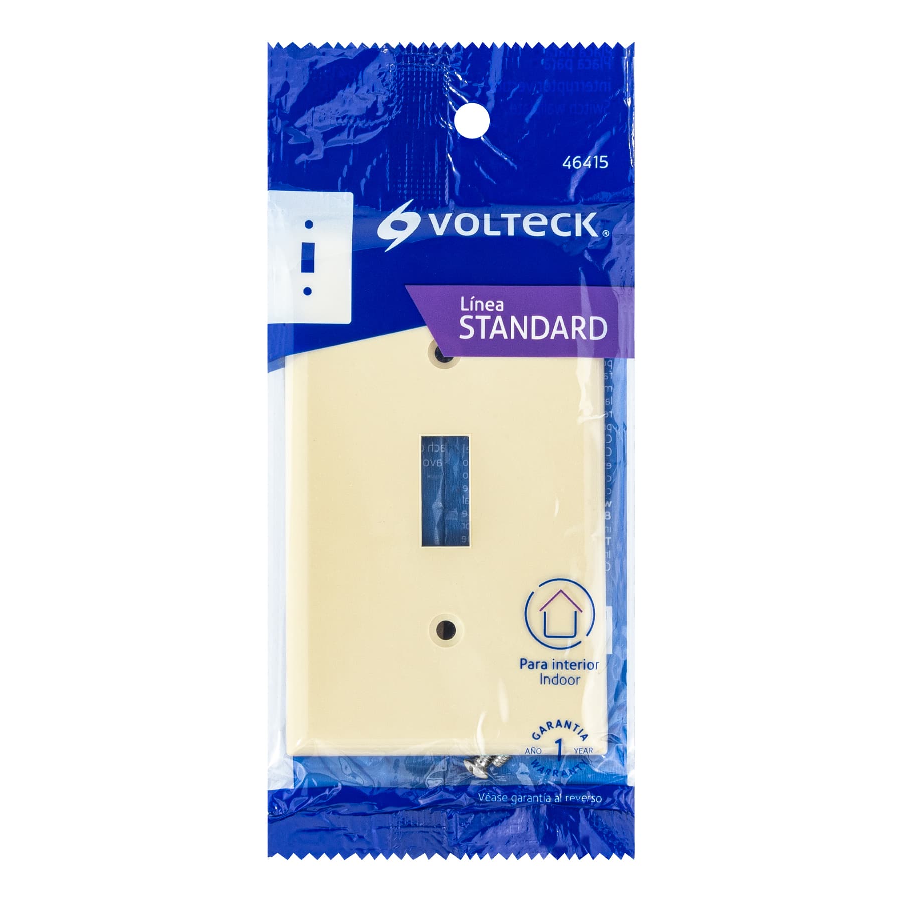 Placa de ABS para interruptor vertical, Standard, marfil - PPAP-S / 46415 Placa de ABS para interruptor vertical, Standard, marfil - PPAP-S / 46415