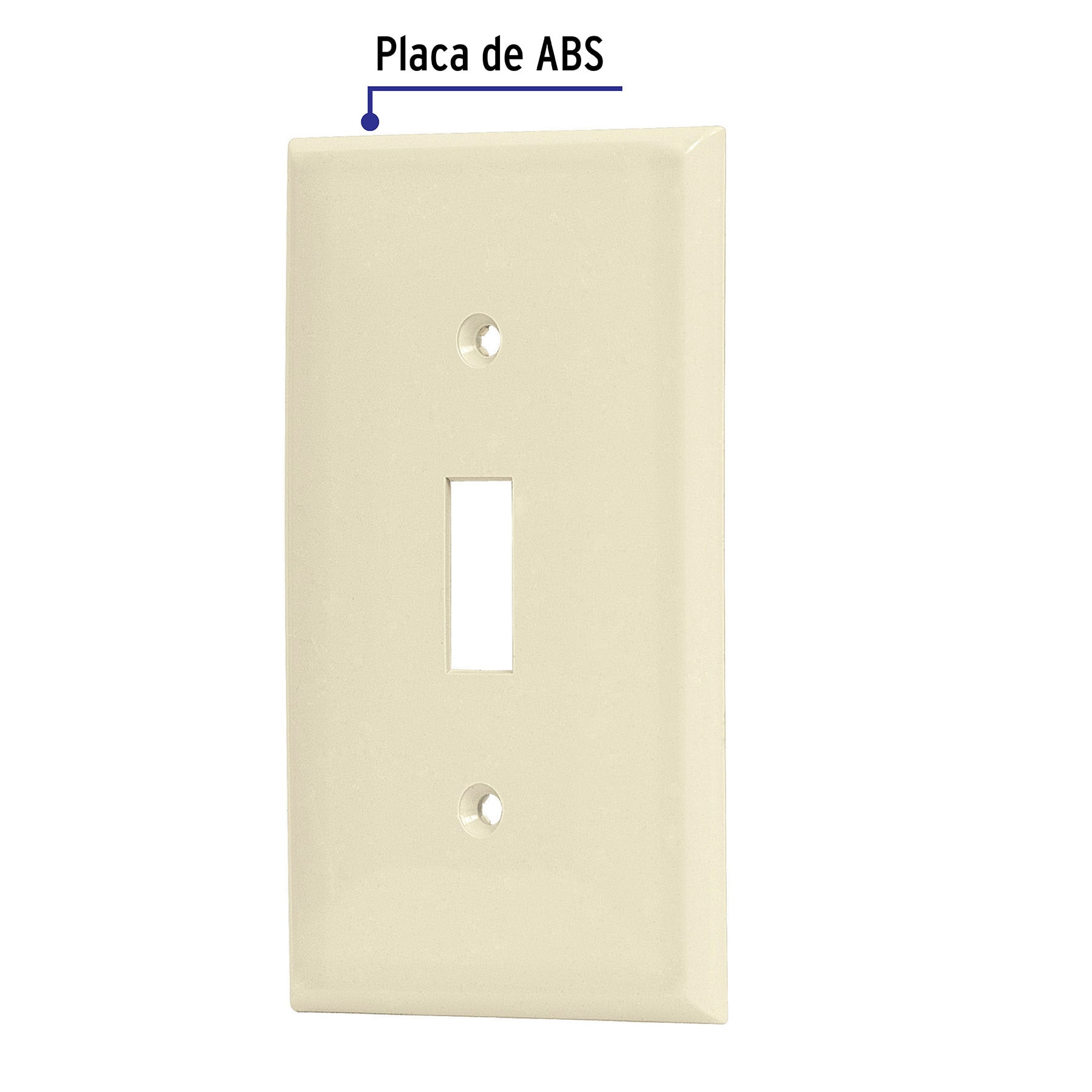Placa de ABS para interruptor vertical, Standard, marfil - PPAP-S / 46415 Placa de ABS para interruptor vertical, Standard, marfil - PPAP-S / 46415