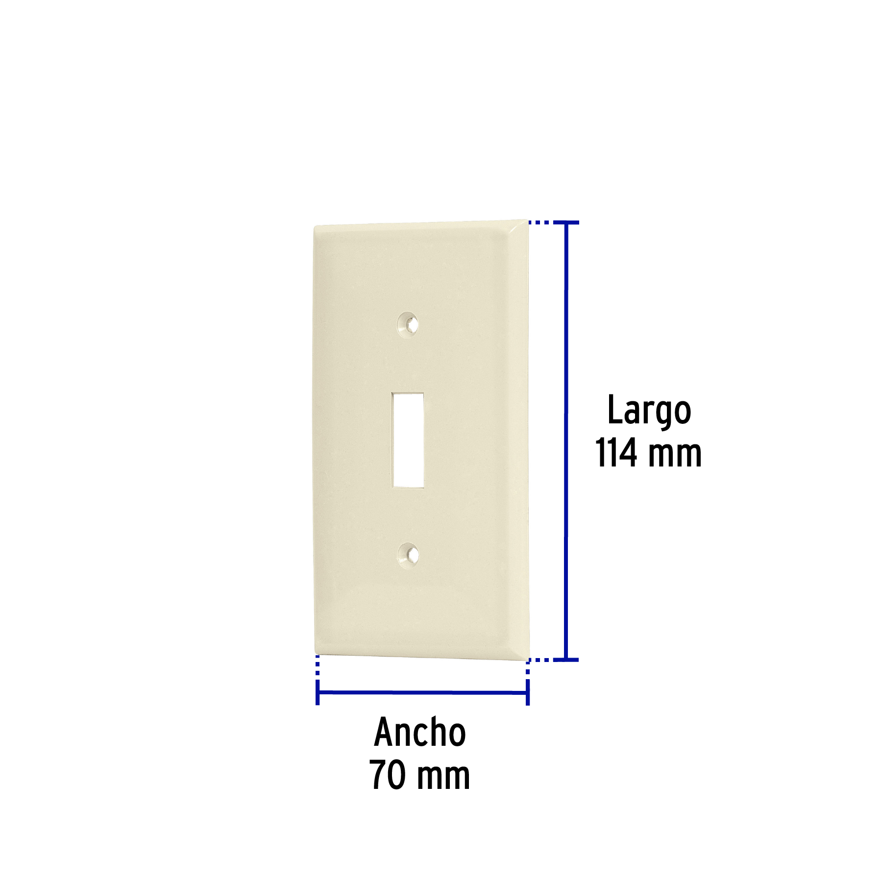 Placa de ABS para interruptor vertical, Standard, marfil - PPAP-S / 46415 Placa de ABS para interruptor vertical, Standard, marfil - PPAP-S / 46415
