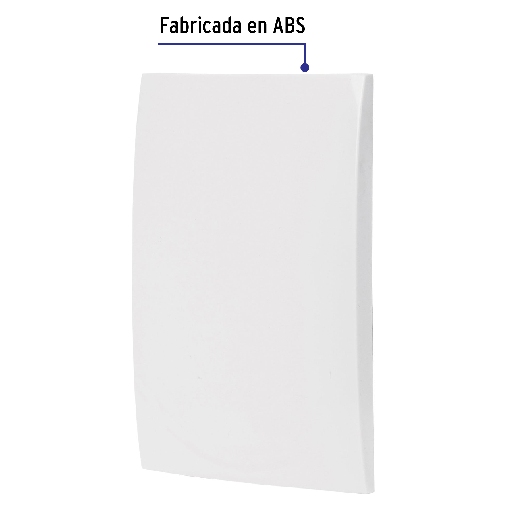 Placa de ABS ciega, línea Oslo, color blanco - PPCI-OB / 48306 Placa de ABS ciega, línea Oslo, color blanco - PPCI-OB / 48306