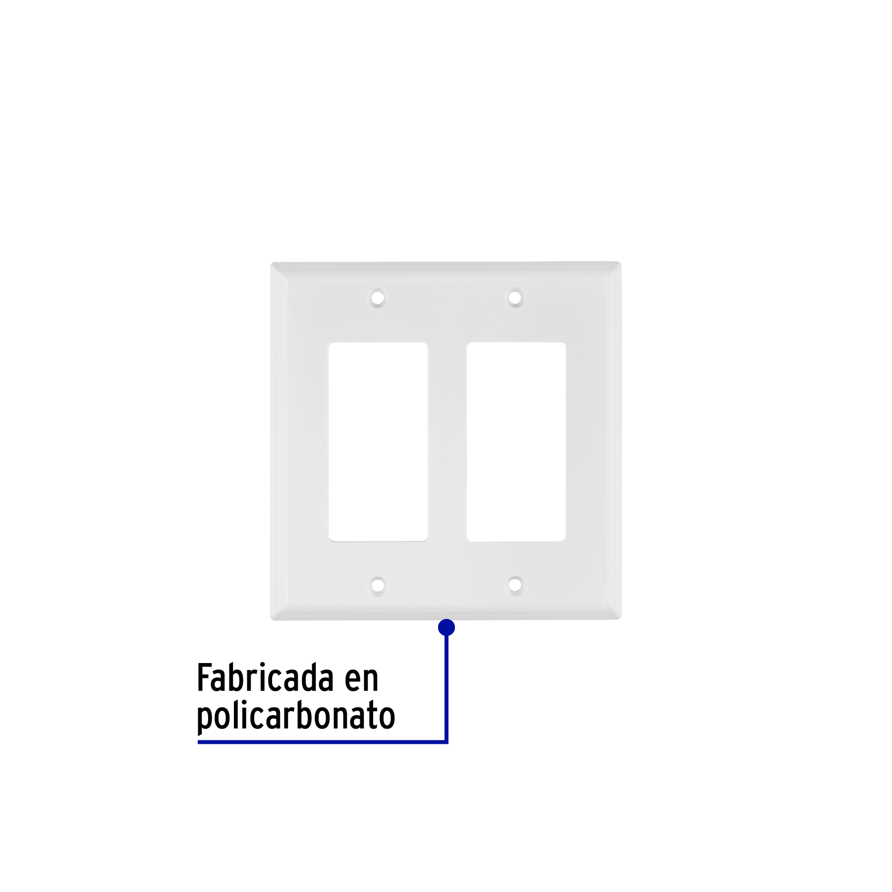 Placa 2 ventanas, de policarbonato, línea Classic - PPDO-CL / 46419 Placa 2 ventanas, de policarbonato, línea Classic - PPDO-CL / 46419