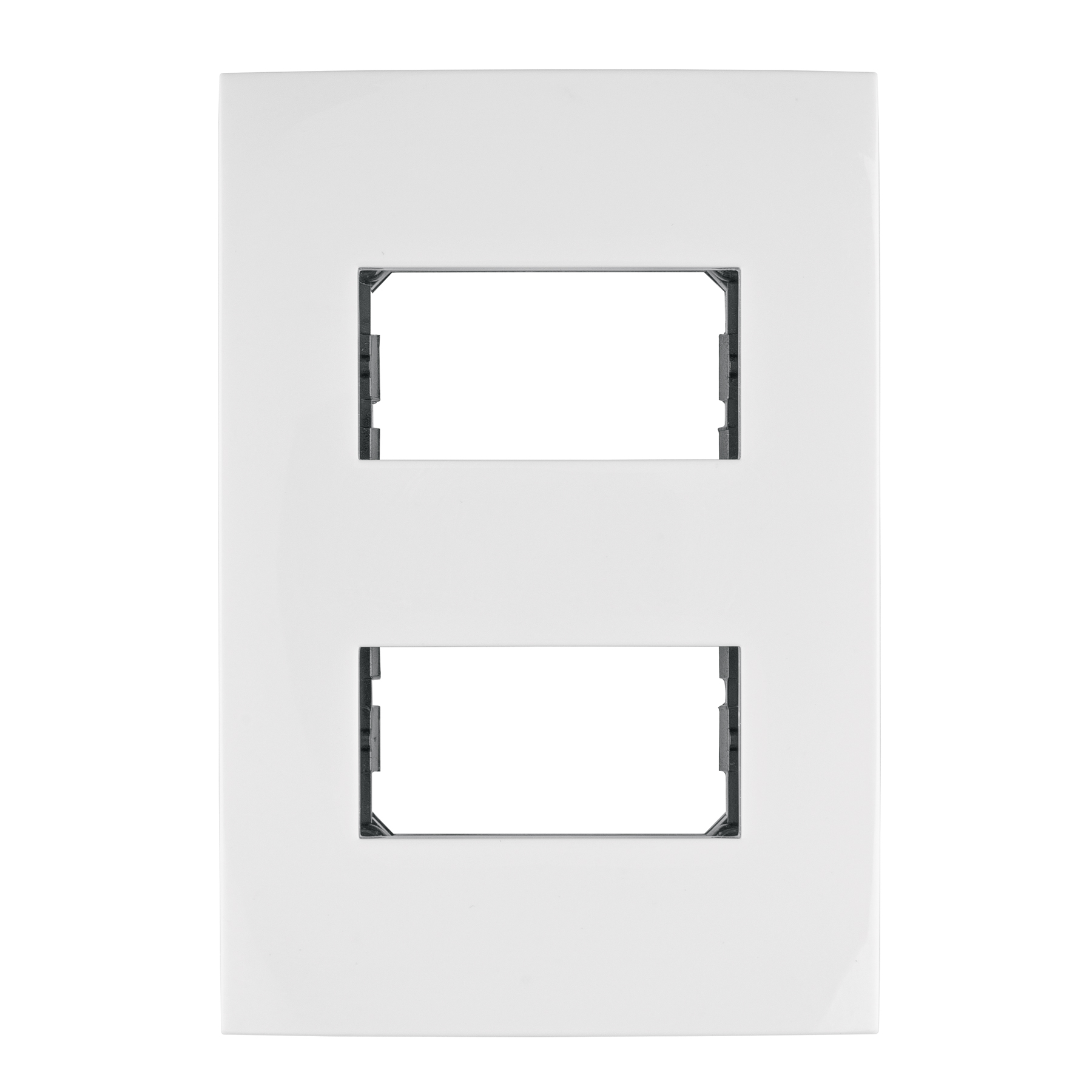Placa 2 módulos de ABS, línea Oslo, color blanco - PPDO-OB / 48304