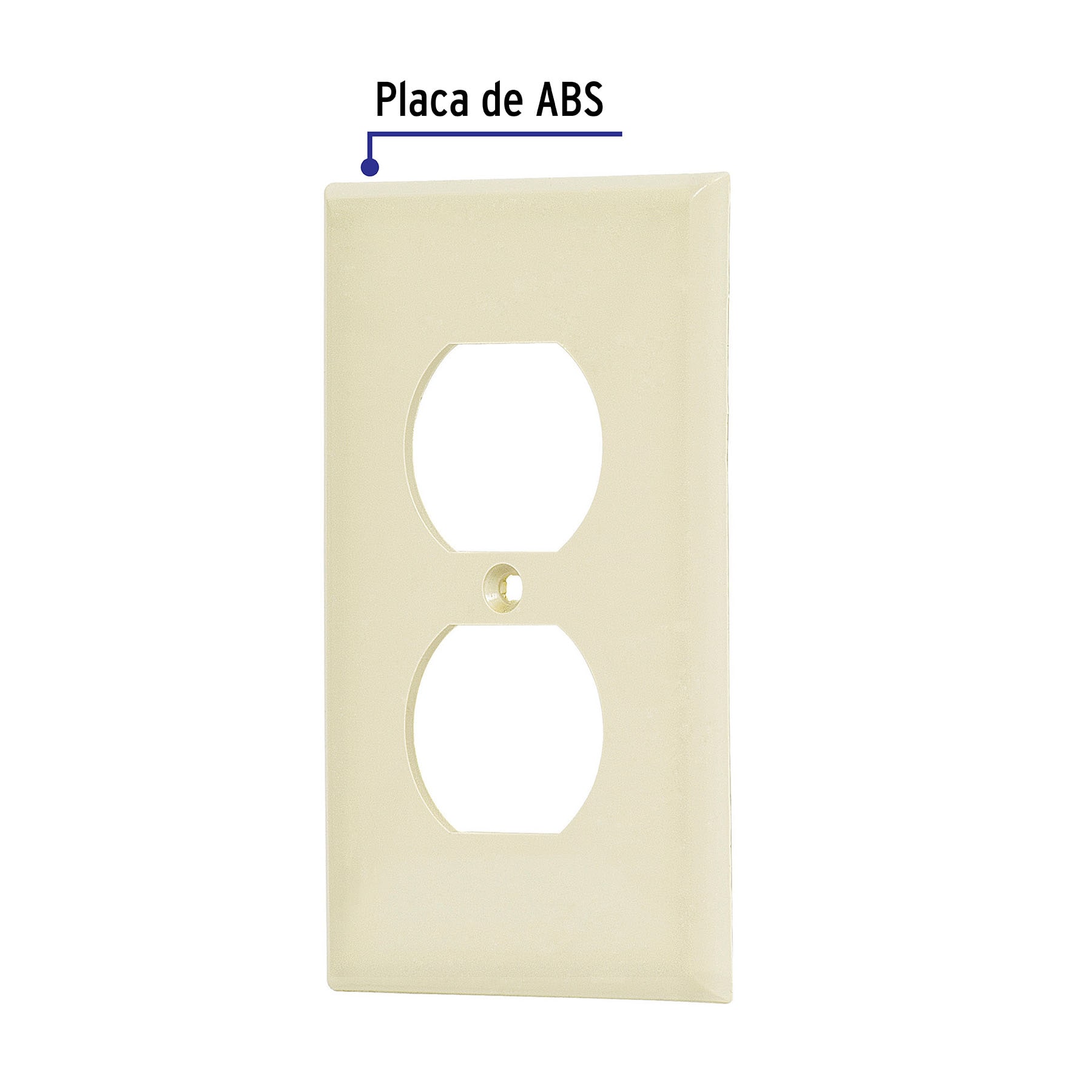 Placa de ABS dúplex, Standard, marfil - PPDO-S / 46406 Placa de ABS dúplex, Standard, marfil - PPDO-S / 46406