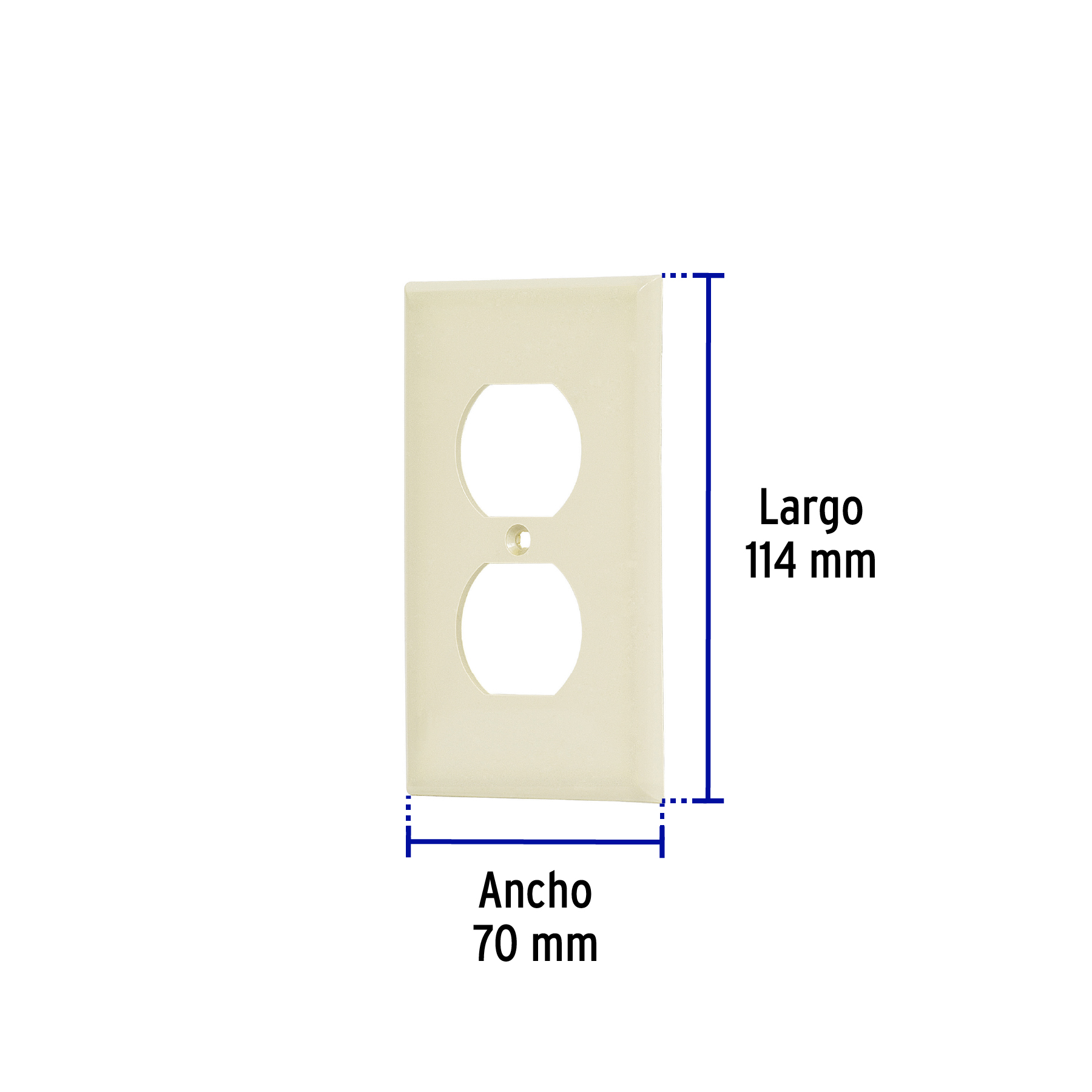 Placa de ABS dúplex, Standard, marfil - PPDO-S / 46406 Placa de ABS dúplex, Standard, marfil - PPDO-S / 46406
