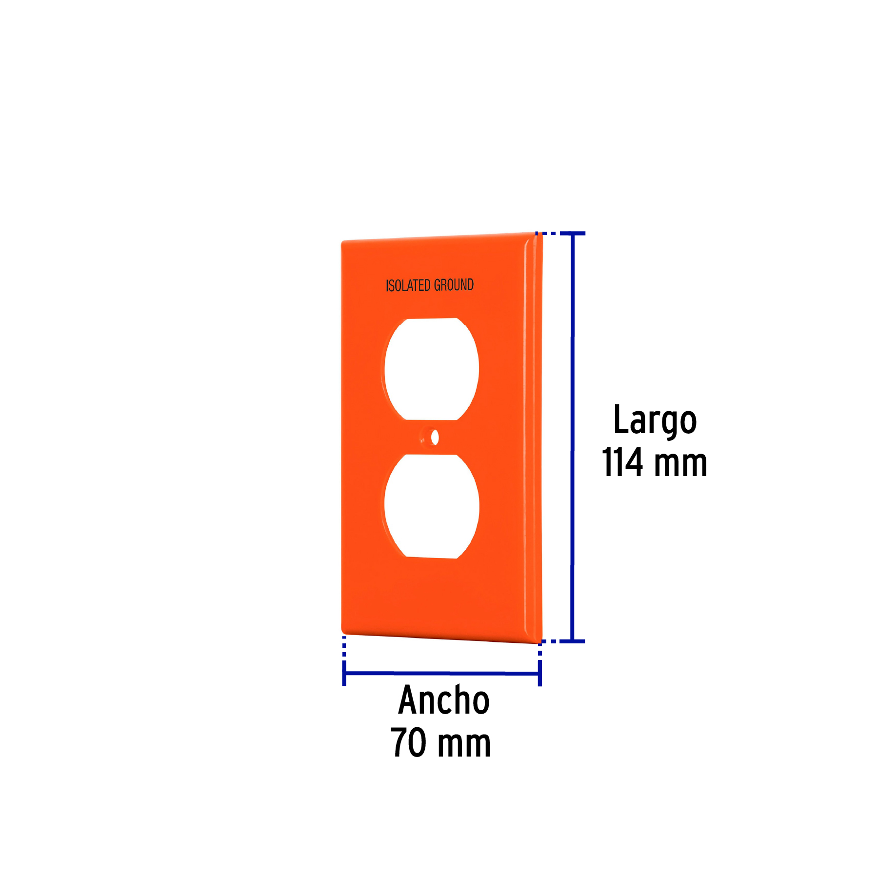 Placa para contacto dúplex tierra aislada, línea estándar - PPDO-TAS / 46409 Placa para contacto dúplex tierra aislada, línea estándar - PPDO-TAS / 46409