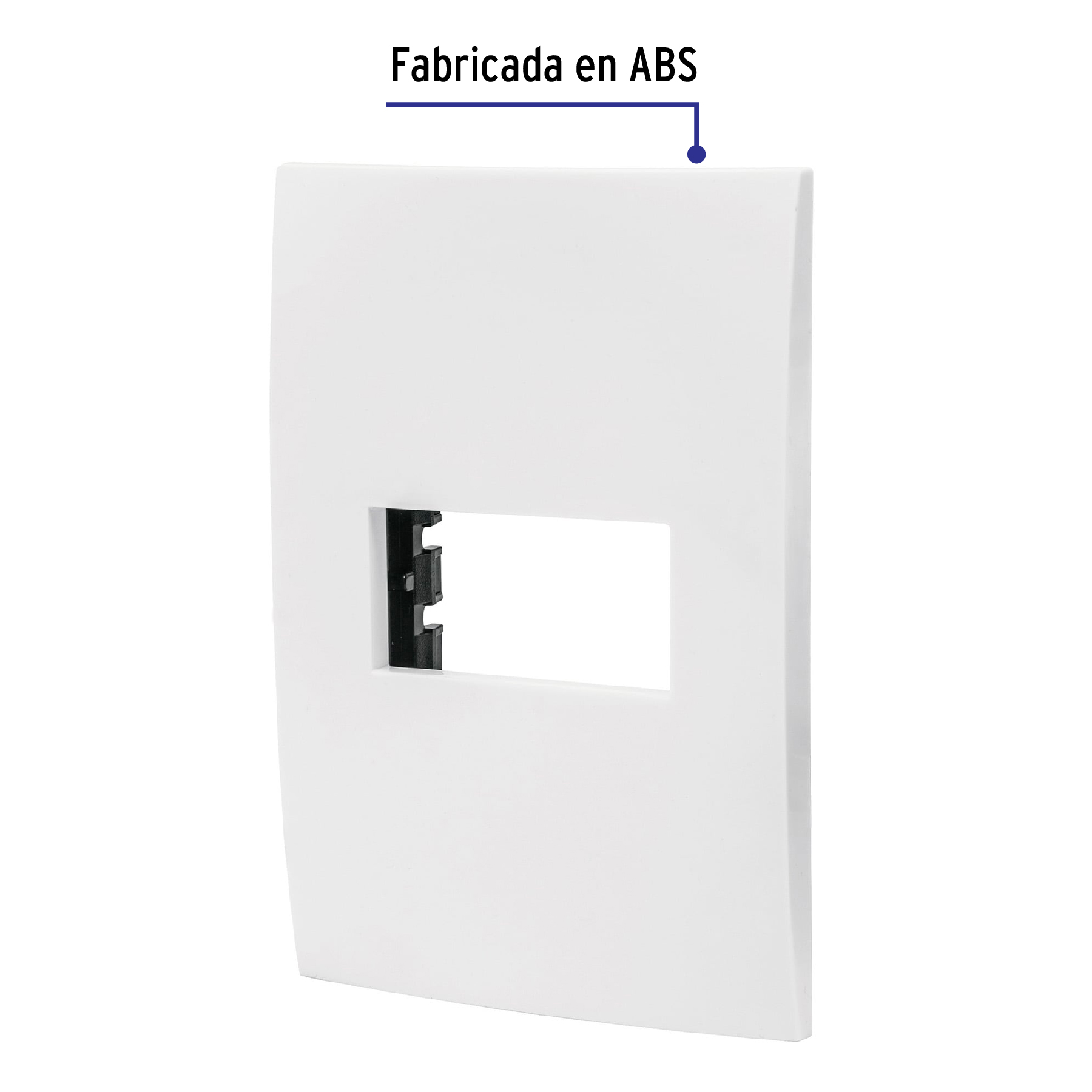 Placa 1 módulo de ABS, línea Oslo, color blanco - PPSE-OB / 48303 Placa 1 módulo de ABS, línea Oslo, color blanco - PPSE-OB / 48303
