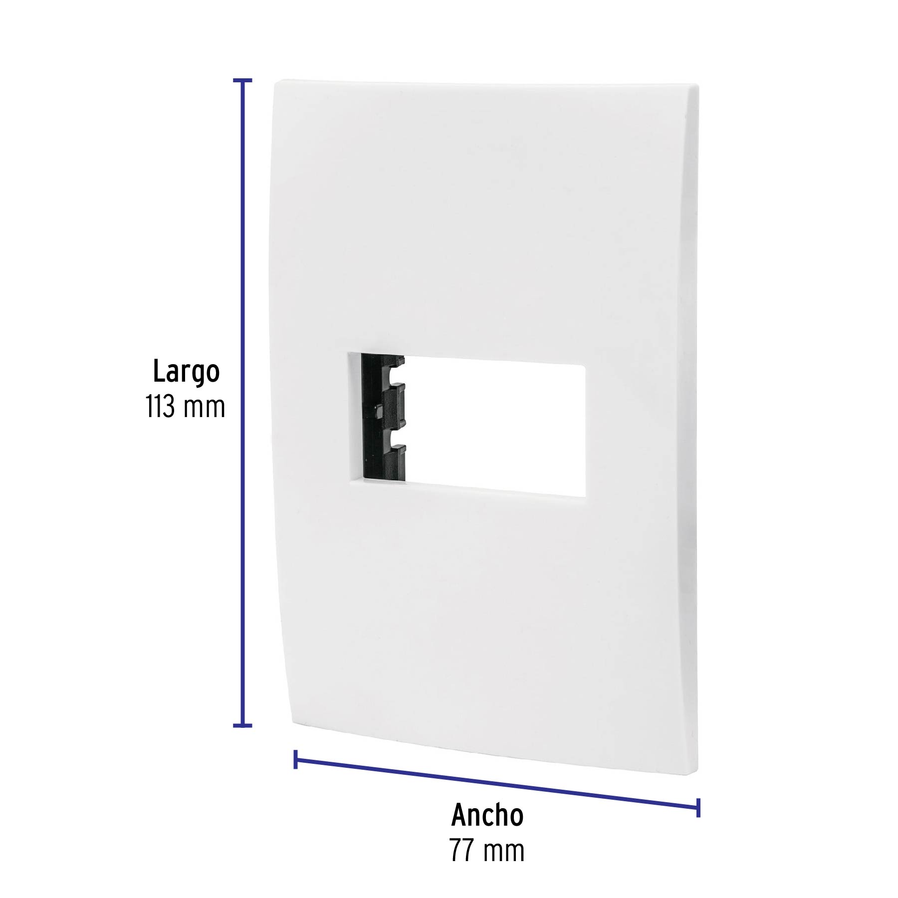 Placa 1 módulo de ABS, línea Oslo, color blanco - PPSE-OB / 48303 Placa 1 módulo de ABS, línea Oslo, color blanco - PPSE-OB / 48303