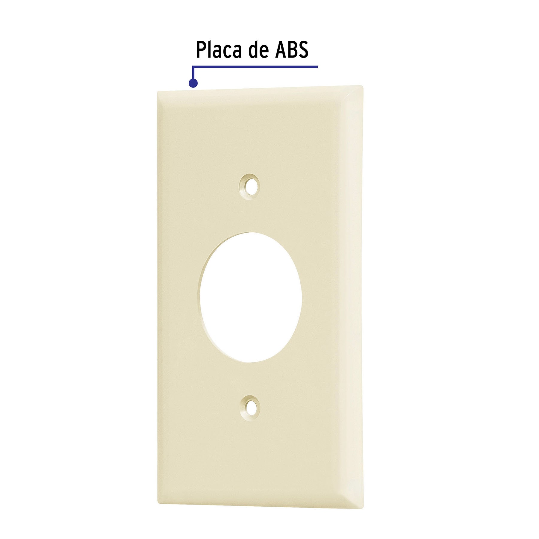 Placa de ABS para contacto redondo, Standard, marfil - PPSE-S / 46412 Placa de ABS para contacto redondo, Standard, marfil - PPSE-S / 46412