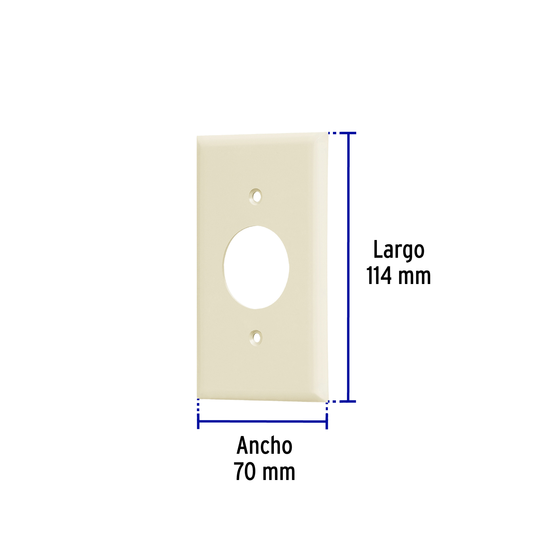 Placa de ABS para contacto redondo, Standard, marfil - PPSE-S / 46412 Placa de ABS para contacto redondo, Standard, marfil - PPSE-S / 46412