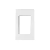 Placa 1 ventana, 3 módulos, línea Española, color blanco - PPTR-EB / 47043