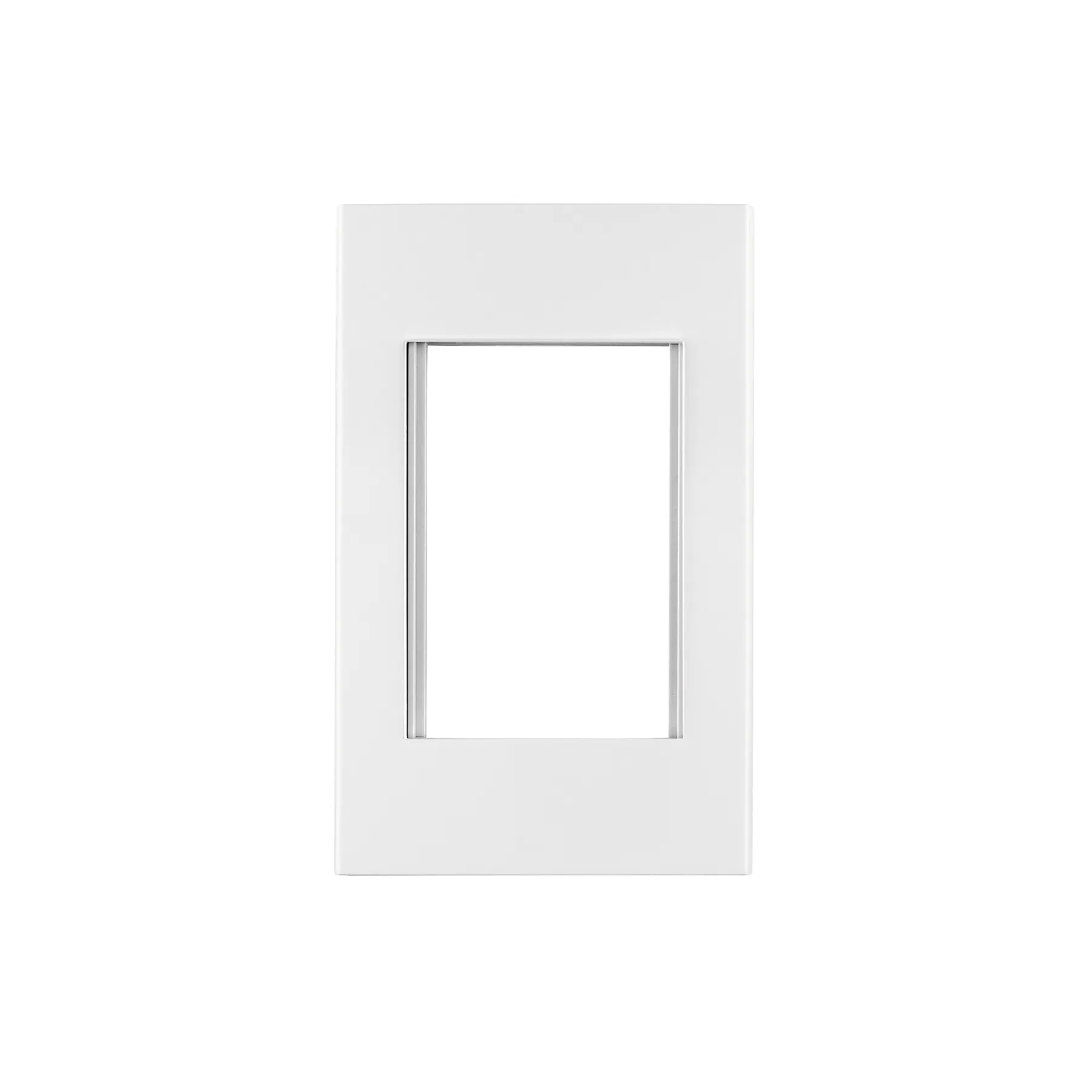 Placa 1 ventana, 3 módulos, línea Española, color blanco - PPTR-EB / 47043
