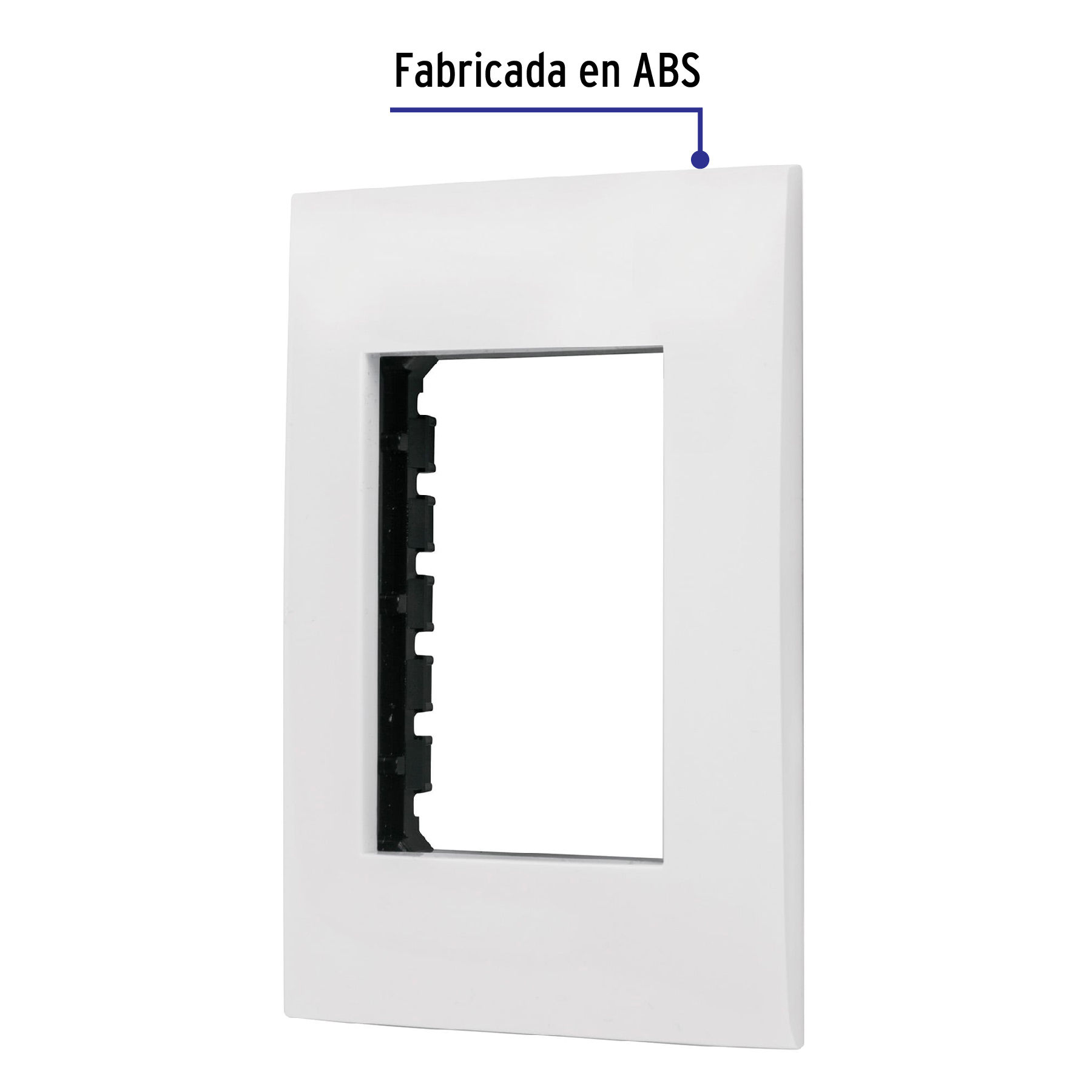 Placa 3 módulos de ABS, línea Oslo, color blanco - PPTR-OB / 48305 Placa 3 módulos de ABS, línea Oslo, color blanco - PPTR-OB / 48305