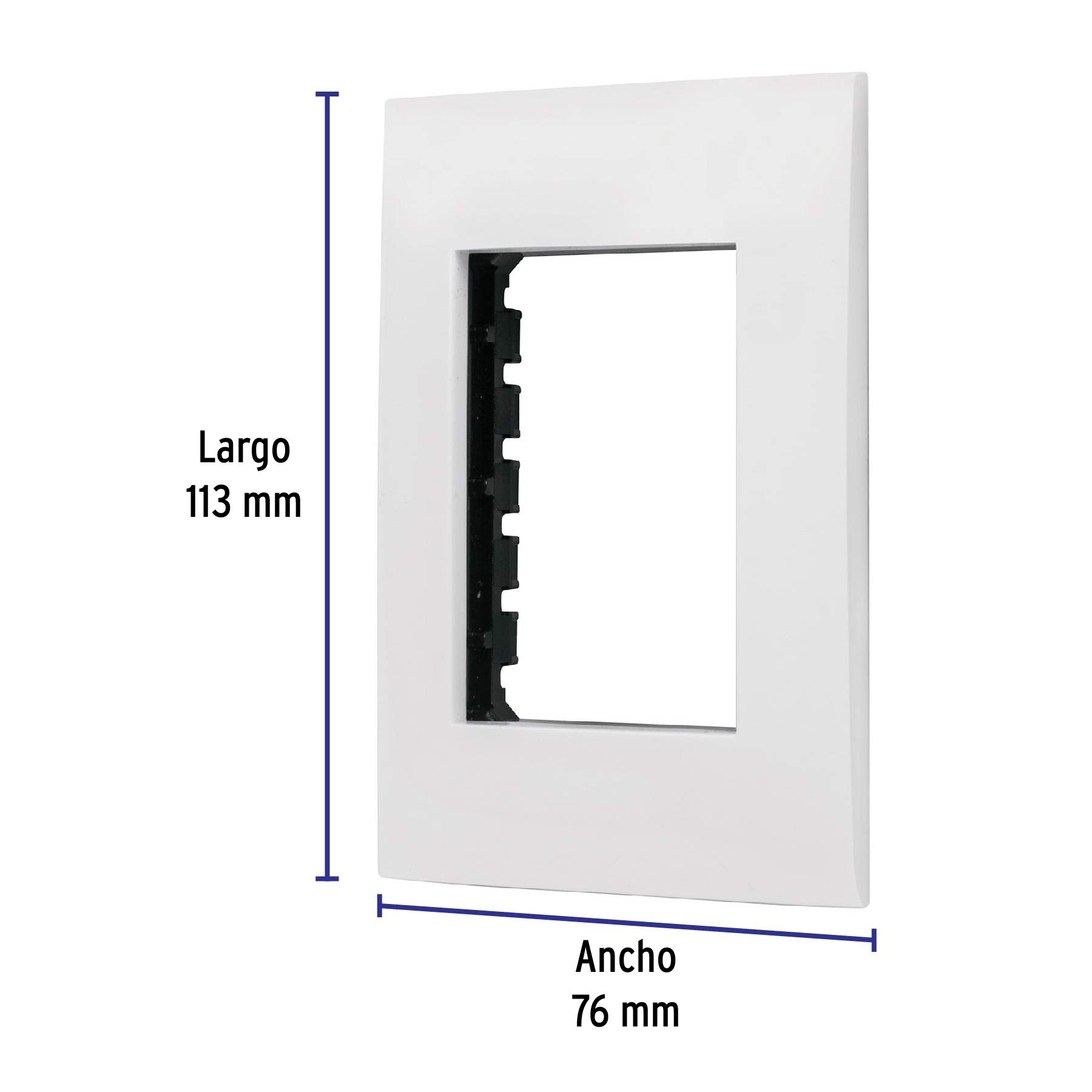 Placa 3 módulos de ABS, línea Oslo, color blanco - PPTR-OB / 48305 Placa 3 módulos de ABS, línea Oslo, color blanco - PPTR-OB / 48305