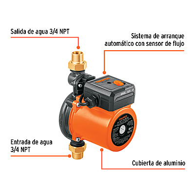 Bomba presurizadora 1/3 HP, TRUPER - 103356 - PRE-1/3S - Caja con 1 Pieza – Master 4