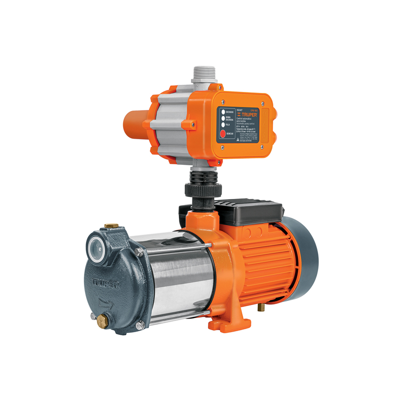 Bomba presurizadora multietapas 1 1/3 HP con control, Truper - 102387 - PREM-1 1/3 - Caja con 1 Pieza – Master 0