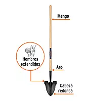 Pala redonda, Classic Gardener, mango 45' - PRL-CG / 17204 Pala redonda, Classic Gardener, mango 45' - PRL-CG / 17204