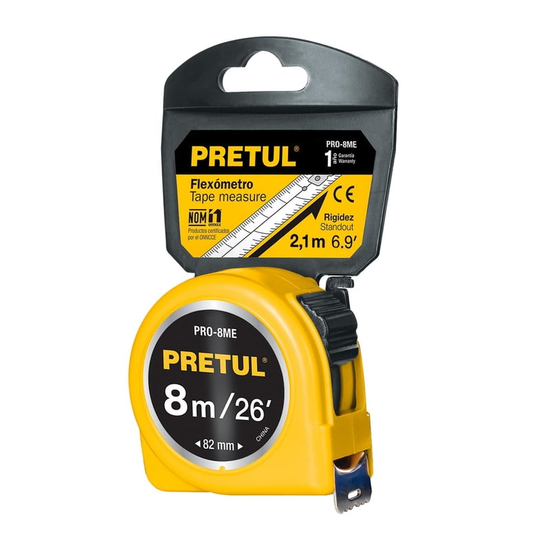 flexómetro-amarillo-8m-cinta-25-mm-pretul-tarjeta-plást-pro-8me-21603 flexómetro-amarillo-8m-cinta-25-mm-pretul-tarjeta-plást-pro-8me-21603
