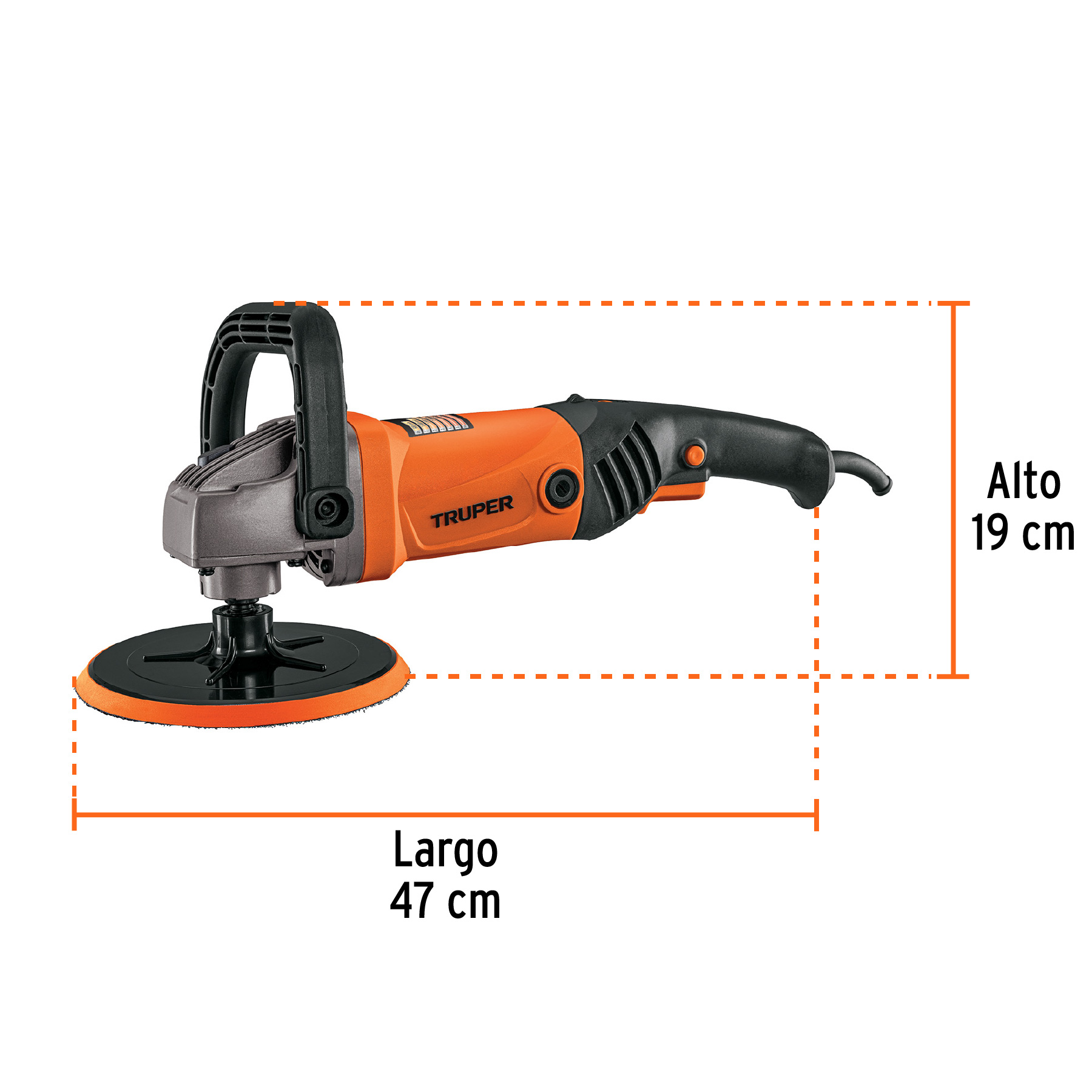 Pulidora 7' 1200 W velocidad variable, profesional, Truper - PULA-7A3 / 16626