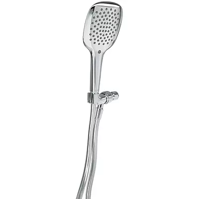 Regadera manual con soporte, cromo, Riviera - R-013 / 45785