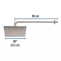 Regadera acero inoxidable, 10', con brazo, satinado, Riviera - R-310N / 45774 Regadera acero inoxidable, 10', con brazo, satinado, Riviera - R-310N / 45774