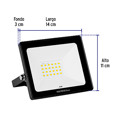 Reflector LED para exteriores 30W 3000K, VOLTECK BASIC - REF-402LC / 28091 Reflector LED para exteriores 30W 3000K, VOLTECK BASIC - REF-402LC / 28091