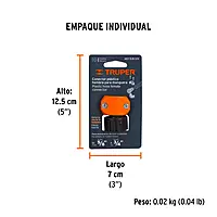 Conector plástico, hembra 5/8'-3/4' - REF-5/8-3/4 / 12718 Conector plástico, hembra 5/8'-3/4' - REF-5/8-3/4 / 12718