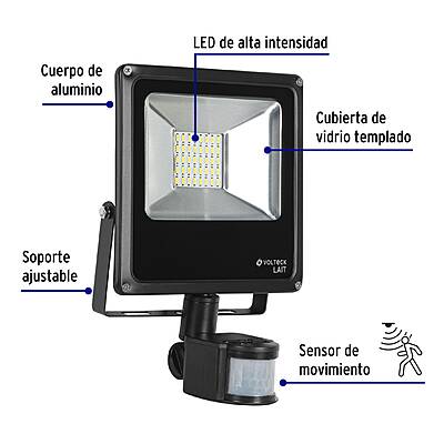 Reflector LED para exteriores 20W 6500K con sensor, VOLTECK - 48229 - REF-901L - Caja con 2 Pieza – Master 4 Reflector LED para exteriores 20W 6500K con sensor, VOLTECK - 48229 - REF-901L - Caja con 2 Pieza – Master 4