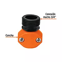 Conector plástico, macho 1/2' - REM-1/2 / 12710 Conector plástico, macho 1/2' - REM-1/2 / 12710