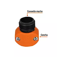 Conector plástico, macho 5/8'-3/4' - REM-5/8-3/4 / 12716 Conector plástico, macho 5/8'-3/4' - REM-5/8-3/4 / 12716